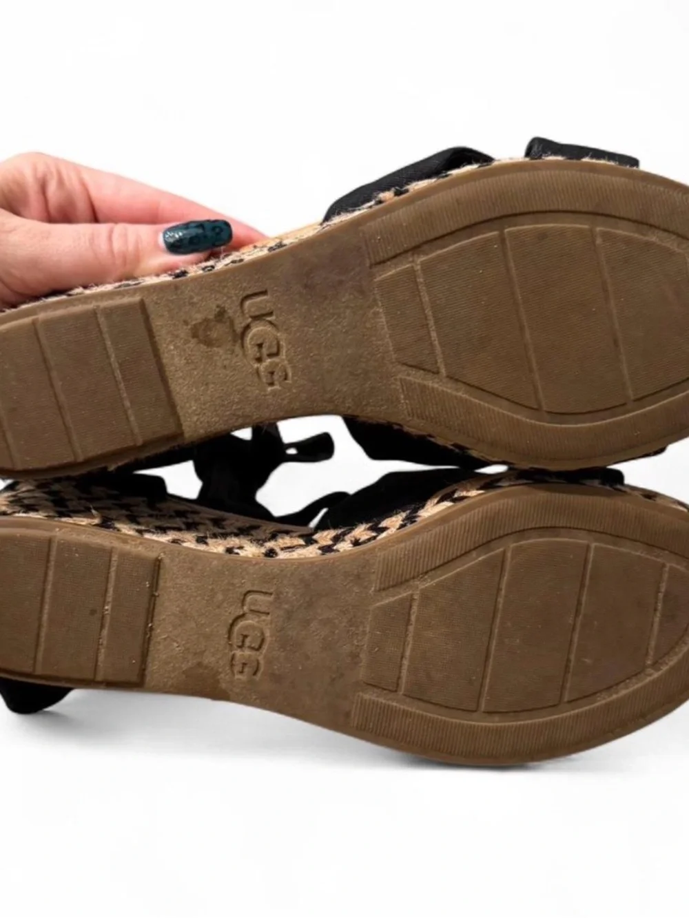 UGG Yarrow Espadrille Wedge Sandals Size- 9.5